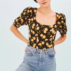 Reformation Cave Top - Lemon Drop Size 8